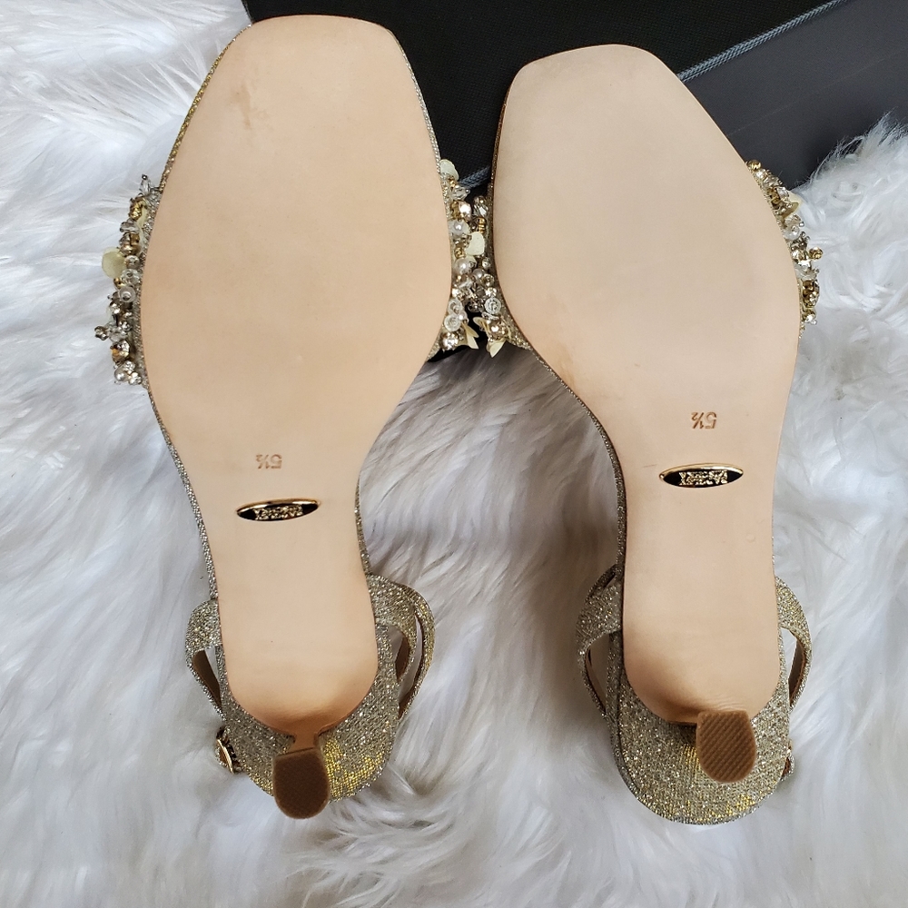 NIB Badgley Mischka 'Telissa' Kitten Heel Sandal, 5.5 - Picture 13 of 15